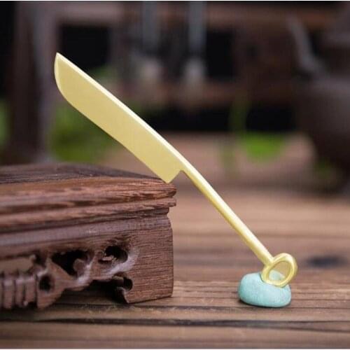 1pc Handmade Brass Knife Cutting Xuan Rice Paper Painting Calligraphy Tool