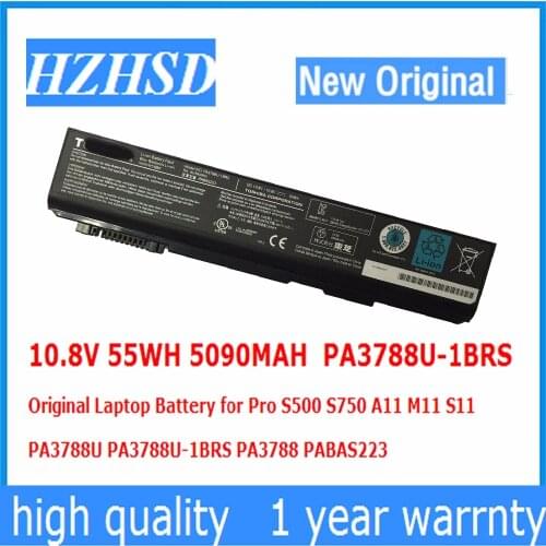 10.8V 55WH 5090MAH PA3788U-1BRS Original Laptop Battery for Toshiba S500 S750 A11 M11 S11 PA3788U PA3788U-1BRS PA3788 PABAS223