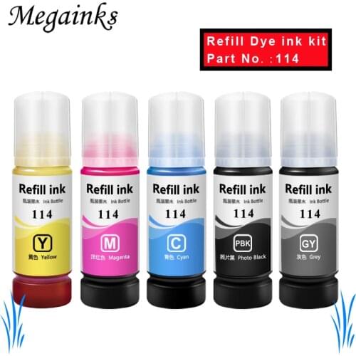 114 Refill ink kit For Epson 114 Dye ink for Epson ET-8500 ET-8550 printer dye ink 114
