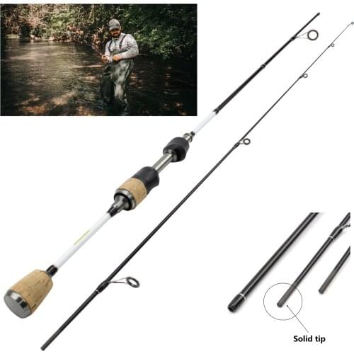 168cm carbon lure rod 1-6g lure weight spinning rods 3-7LB line weight spinning rod Fishing Tackle Solid Tips fishing pole
