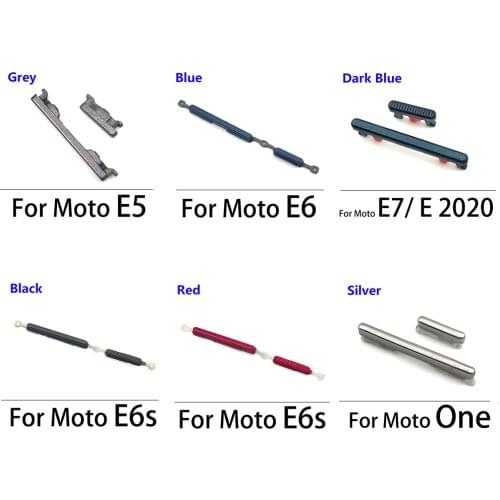 20PCS Power On Off Volume Side Button Flex Cable For Motorola E6S E6 E5 E2020 One Vision X Play One Fusion Plus