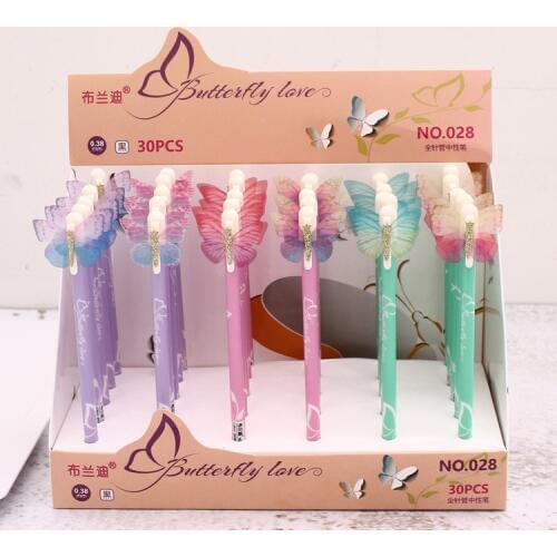 30pcs Gel Pens Kawai Pendant Pig black gel-ink Pen Student pens for writing Cute stationery office school supplies 0.5mm