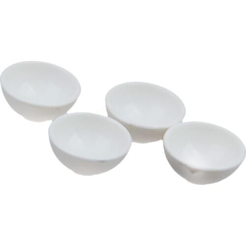 4pcs Miniature White Round Rice Bowls Kitchen Ware 1/12 Scale Dollhouse Accs