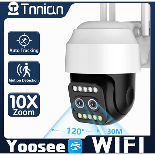 3MP Dual Lens Outdoor Wireless Security Camera 2MP PTZ Speed Dome Video Camera IP CCTV P2P Motion Alert Auto Tracking Yoosee Cam