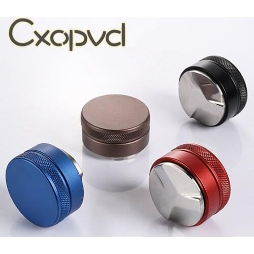 51mm 53mm 58mm 58.35mm Espresso Coffee Tamper Adjustable Coffee Tamper for Barista Flat Stainless Steel Base Coffee Bean Press