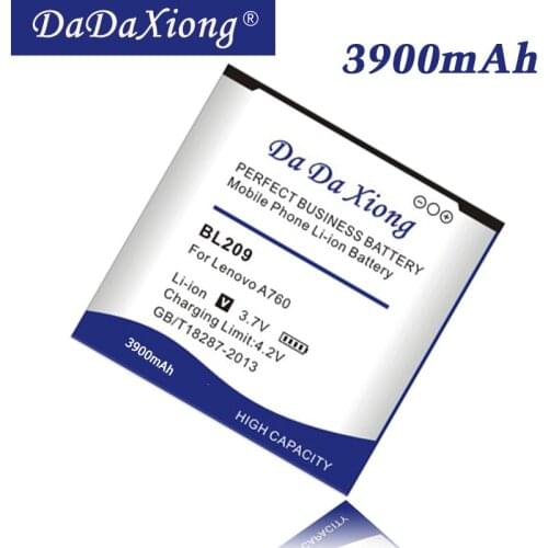 DaDaXiong High Capacity 3900mAh BL209 Battery For Lenovo A706 A760 A630E A820E A516 A378T A398T A788T Cell Phone Battery
