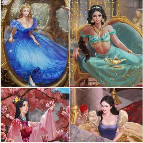 Diamond Painting Disney 5D DIY Fairy Tale Princess New Square/Round Mosaic Cross Stitch Set Brand Custom Decorative Painting