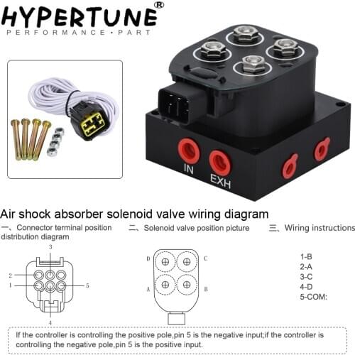 Auto/motorcycle 12V Solenoid Valve Air ride Suspension manifold valve (0-200psi) Control Air Bag Suspension HT-ESV01