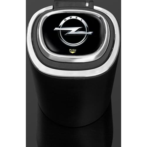 Car ashtray with LED light car logo Metal Liner For Opel OPC Astra Insignia Corsa Mokka Vectra Adam Crossland X Meriva Grandland