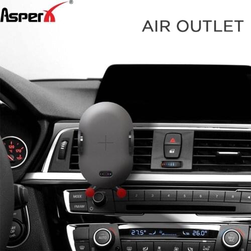 AsperX Suction Cup Car Phone Holder Auto Induction Car Bracket QI Wireless Charging Universal Air Vent Rotate Phone Stand