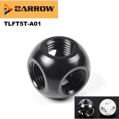 Barrow water cooling G1 / 4 "X5 Black white silver Gold 5-Way cubic Adaptor seat water cooling computer accessories TLFT5T-A01