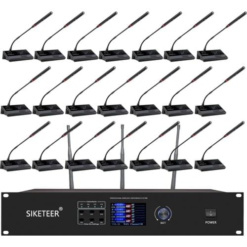 Wireless hand-in-hand conference microphone system professional anti-interference strong gooseneck condenser microphone