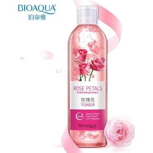 Bioaqua Rose Petals Essence Water Face Toners Shrink Pores Anti-Aging Whitening Moisturizing Oil Control Skin Care Toner 250ml