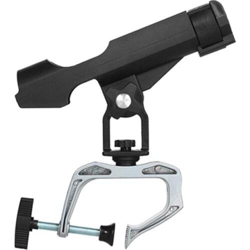 Fishing Rod Holder clamp on Adjustable Removable 360 degree Kayak Boat Support Pole stand Bracket Plastic Fishing Rod Holder