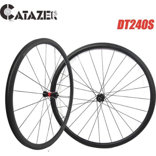 Road Carbon Bike Wheels 700C Tubular Clincher Bicycle Wheelset 35/38/50/60mm with DT Hub and CX Ray Spoke Titanium Quick Release