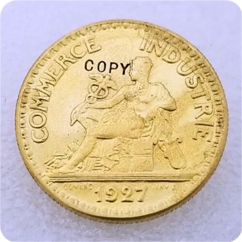 FRANCE, Chambre de commerce, 2 Francs, 1927, Paris, KM #877 COPY COIN