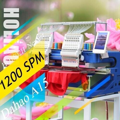 3 Years Quallity Warranty!!!2 Head Used Sewing Embroidery Machine with Logos Flat Garment Pillow Towel Bag T-Shirt Devices