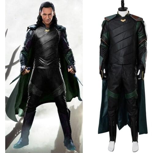 Thor Ragnarok Cosplay Costume Loki Cosplay Thor 3 Costume Uniform Full Set Custom Made Halloween Costumes For Adult