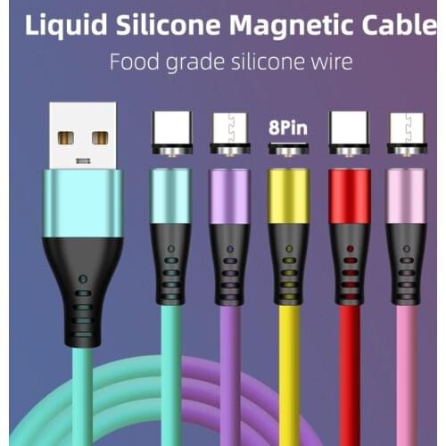 3A 1m Magnetic QC3.0 Fast Charging Cable Aluminium Alloy Micro USB Type-C Charging Plug For iPhone Huawei Samsung Android Phone