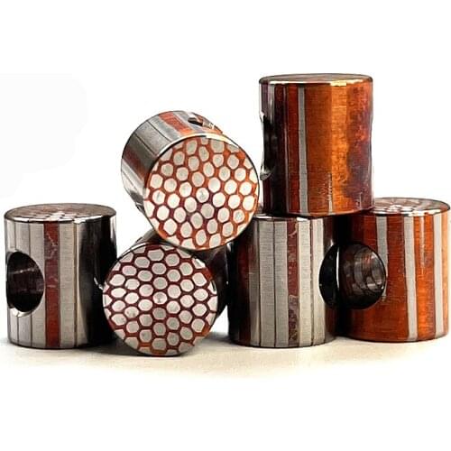 EDC Copper Titanium Small Pendant DIY Brass Beads Titanium Alloy Paracord Bead Keyring Zipper Accessory Bracelet Beads A