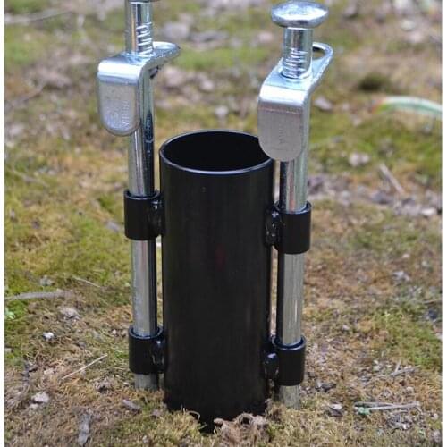 Metal Canopy Pole Holder Awning Rod Support Stand Outdoor Lock Pipe Holders Fishing Camp Tent Awning Holder Accessories