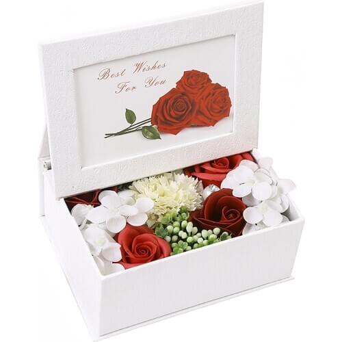 Valentines Day Gift Eternal Flower Photo Frame Multifunctional DIY Soap Flower Photo Dispaly Stand Birthday Wedding Decor