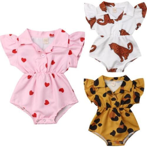 Fashion Newborn Infant Baby Girl Flower Blouse Romper Jumpsuit Outfits Sunsuit for Infant Children Clothes Kid Clothing