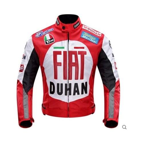 DUHAN Moto GP Motorcycle Racing Leather Jacket VS02 Orange Blue M L XL XXL 3XL Good Pu Leahter Made High Quality Top Service