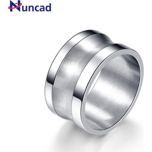 Nuncad Trendy Stainless Steel Rings For Men Designed Mens Rings Silvery Punk Jewelry Party Anello Uomo
