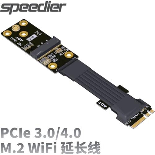PCIe 3.0/4.0 M.2 WiFi Key A.E Male To M.2 Key E Female Extension Cable PCI Express 4.0 M2 WiFi Ribbon Riser Card Network Adapter