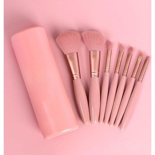 Eye Shadow Eyeliner Scattered Paint Repair Capacity Concealer Soft Hair Beauty Tools 7 Makeup Brush Set Portable Storage