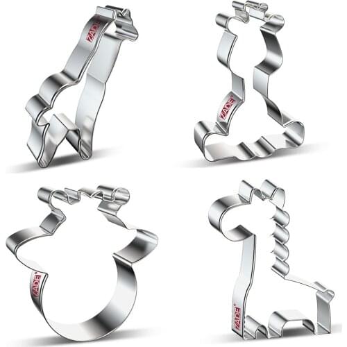 ZADE Giraffe Cookie Cutter For Animals Biscuit and Fondant Cutter - Stainless Steel