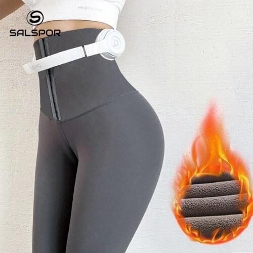 SALSPOR Warm leggings for women Slim High Waist Ladies Push Up Sexy Leggings For Fitness Sport Sportswear Femme Pants
