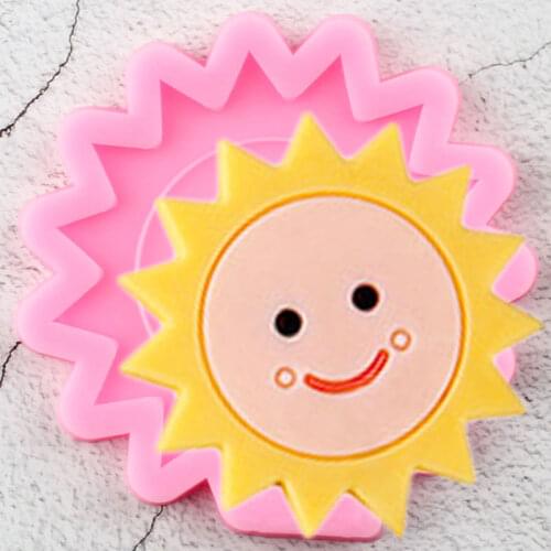 Sun Face Silicone Mold Baby Birthday Cupcake Topper Fondant Cake Decorating Tools Cookie Baking Candy Chocolate Gumpaste Moulds