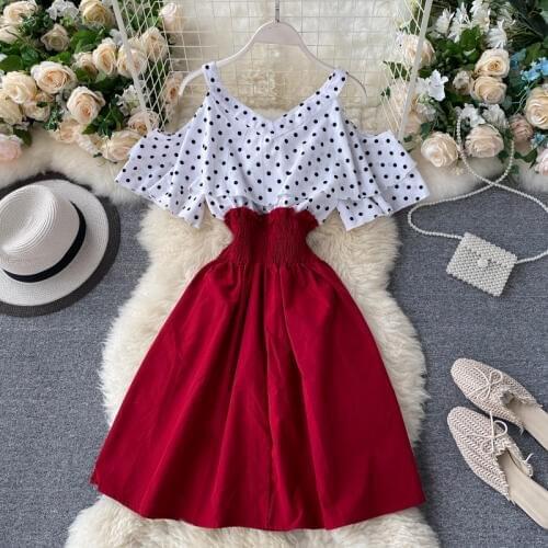 Teeuiear Summer Polka Dot Dresses