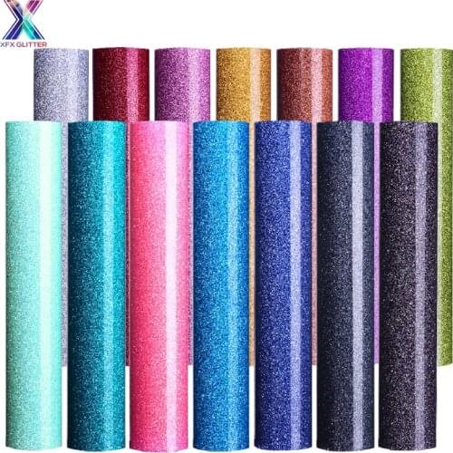 XFX HTV Vinyl 25x50cm Film T-Shirt Cricut Film Heat Fluorescence Press Silhouette Paper Art Printing on Vinyl Heat Transfer Iron