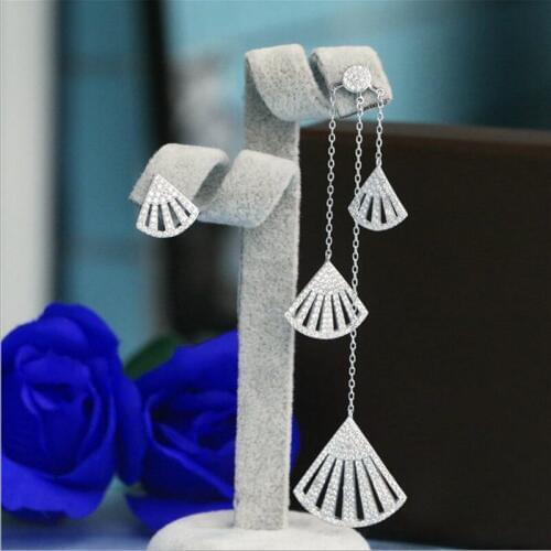 Korean fashion earrings simple wings earrings personality Korean asymmetric earrings Women and girls gift