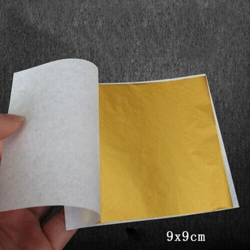 100 Pcs Gold Leaf Sheets Foil Paper for Arts Slime DIY Gilding Nails Art Craft BM88
