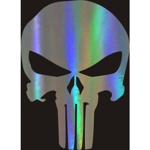 14*9.5cm Cool Skull Punisher Car Sticker Car Bumper Stickers and Decals Car Styling Decoration Door Body Window Vinyl Stickers