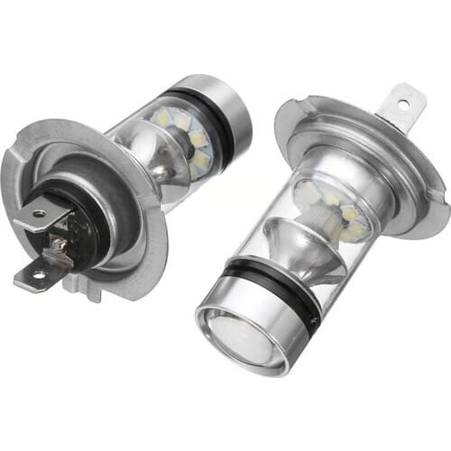 2pcs H7 100W LED Car Fog Tail Driving Light Headlight Lamp Bulb White