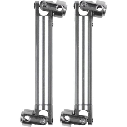 2pcs Titanium Color Universal Aluminium Scx0016 Drive Shaft For Axial Scx10 Electric 4wd For Rc1:10 Off-Road Model Car