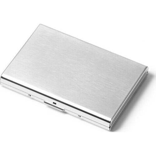 20PCS / LOT Stainless Steel Aluminium Metal Case Box Business Credit Card&ID Holder Case Cover Coin Purse card case Rfid wallet