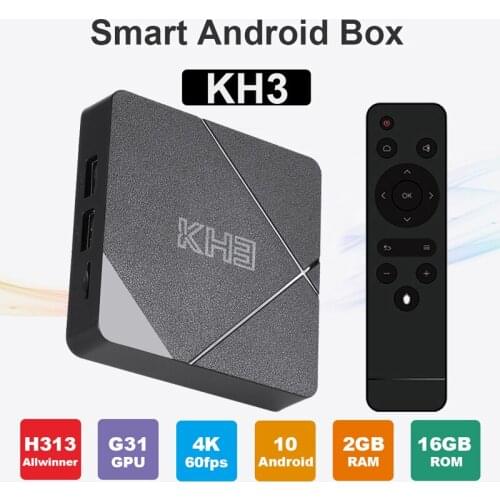 2021 TV box android 4K android box 10.0 chip H313 Quad-core Set top box 2GB DDR3 16GB FLASH 2.4G Media Player with remote contro