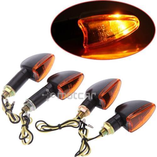 4x Universal Fit Motorcycle Bikes 12V Led Light Turn Signals Blinker Indicators Turn Light Bulbs Light LED Bulb Front / Back