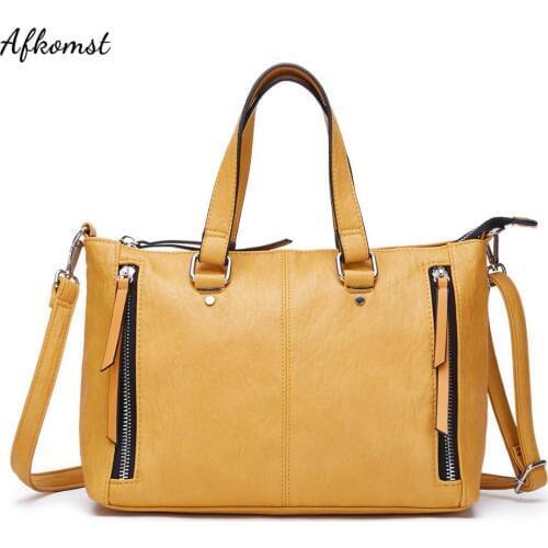 AFKOMST Fashion Purses and Handbags for Women Top Handle Tote Lunxury Design Soft Shoulder Bags and Satchels for Work CT23784