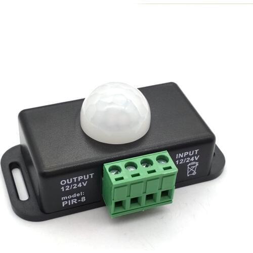 Automatic DC 12V-24V 8A Infrared PIR Movement Sensor Switch For LED light