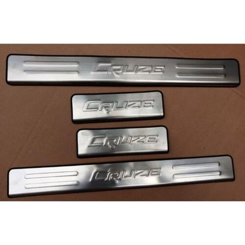 Stainless steel car accessories Stainless steel door sill scuff plate For Chevrolet Chevy Cruze sedan hatchback 2009-2015