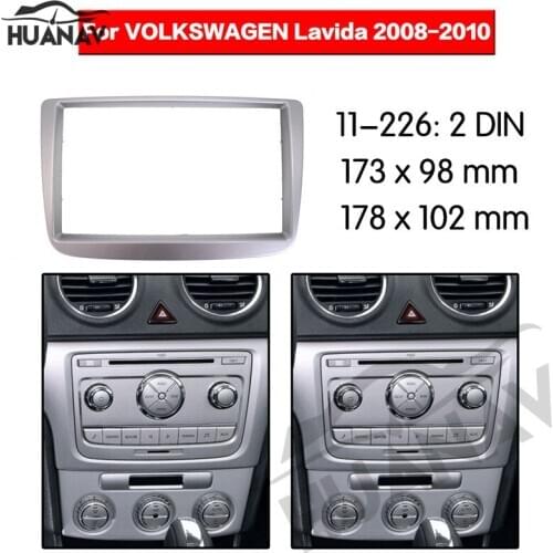 HUANAV Car Radio stereo palyer Fitting installation adapter fascia For 2008-2010 Volkswagen Lavida 2DIN Audio multimedia panel