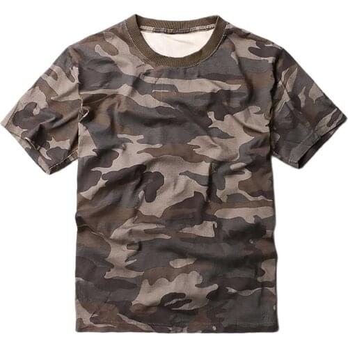 Camouflage T-shirts Men Casaul Cotton Tshirt Round Collar T shirt Military Army Style Plus Size Summer Tshirts Men Clothing