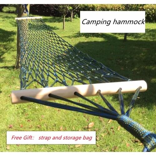 Short stick net hammock nylon hanging net bag outdoor supplies camping outdoor adult dormitory camping supplies Amazon hot sale